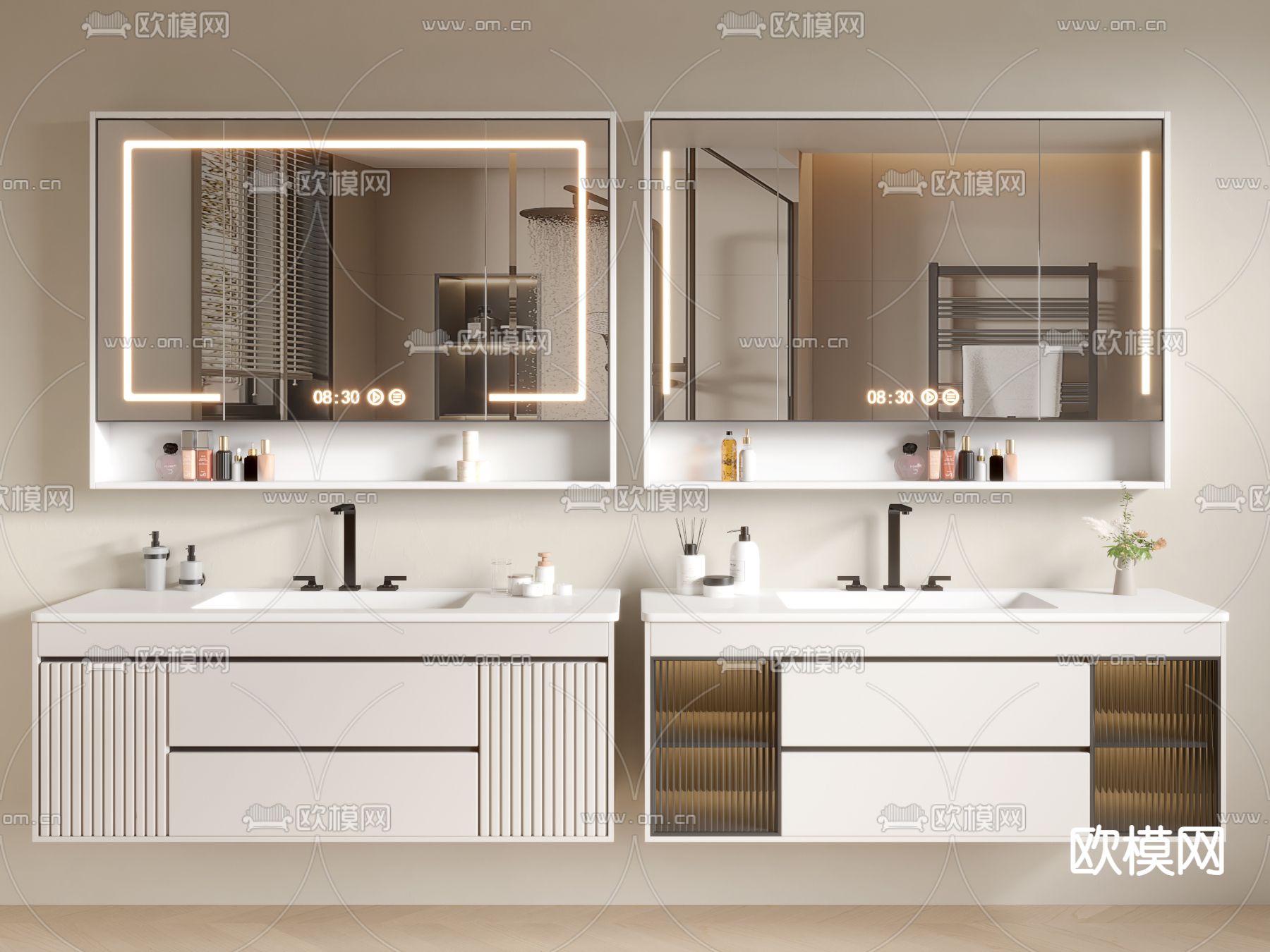 镜柜 台盆 浴室柜 洗手台3d模型下载