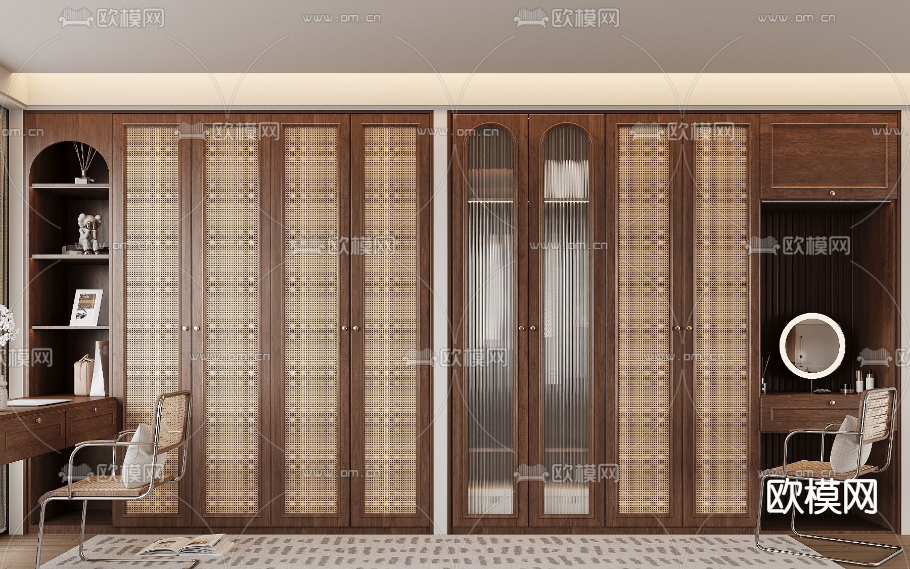 侘寂衣柜 衣橱3d模型下载