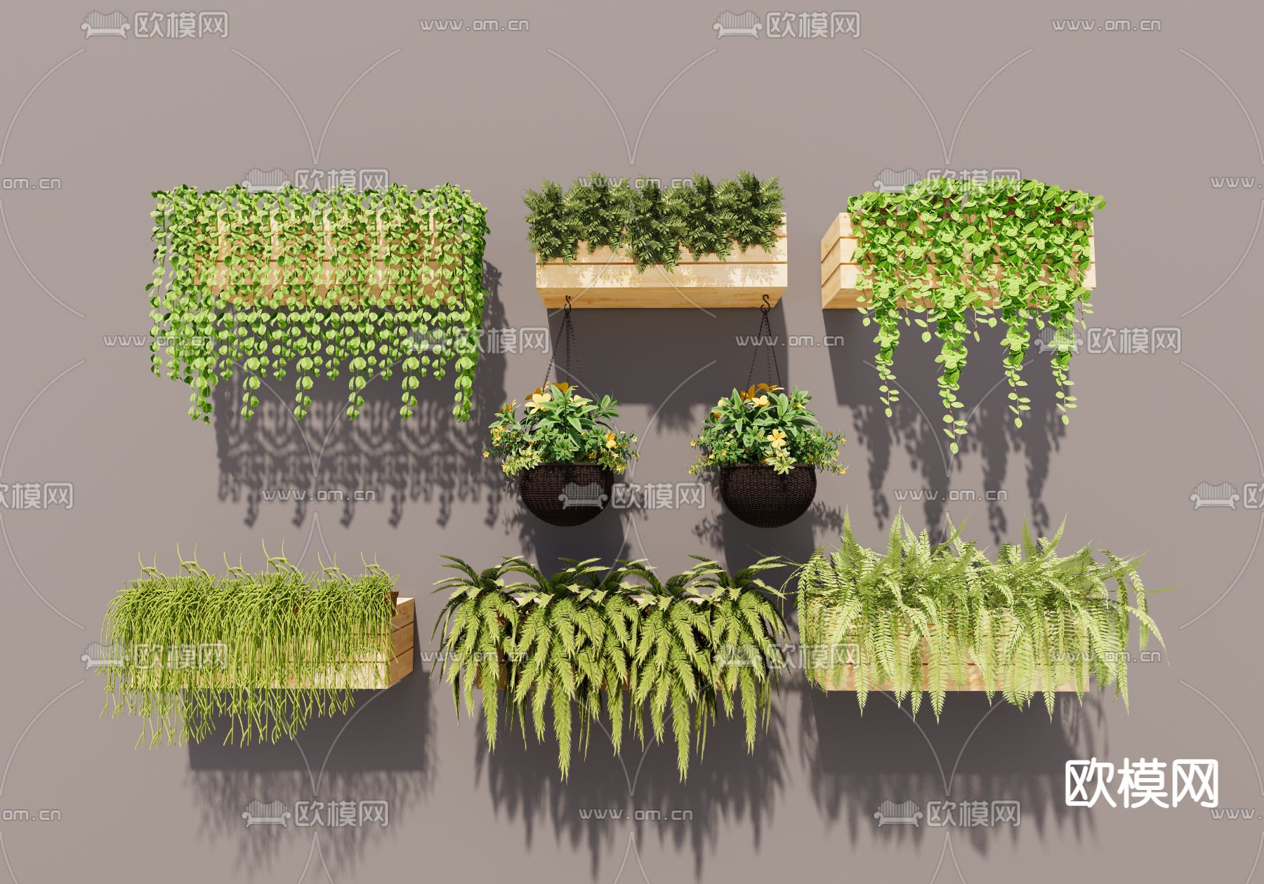 吊挂植物su模型下载（渲染图2）