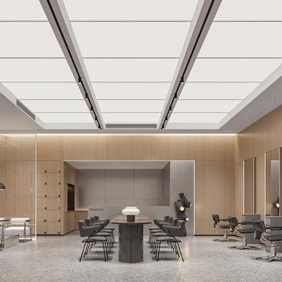  美发店 理发店su模型 