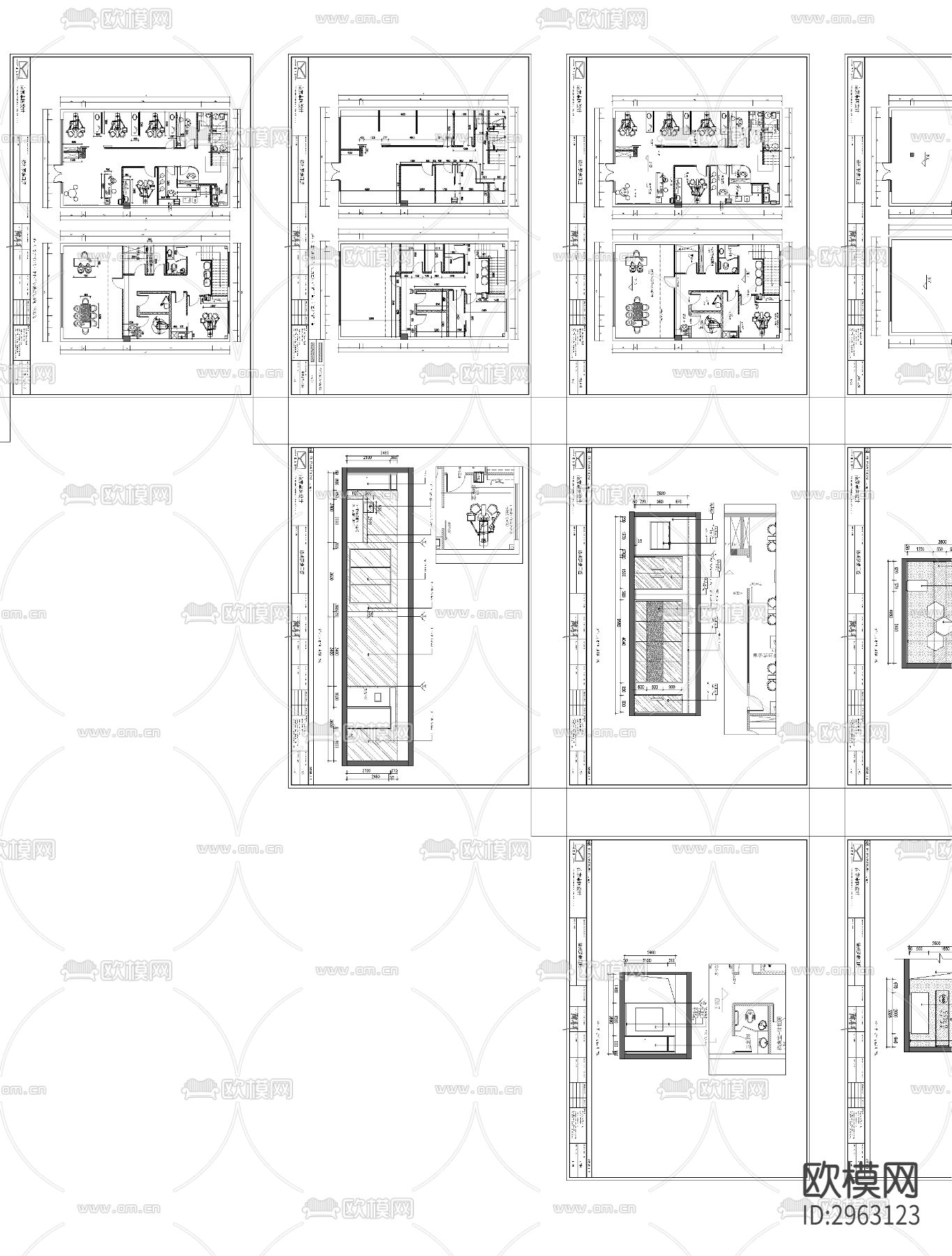 口腔门诊cad施工图下载（渲染图3）