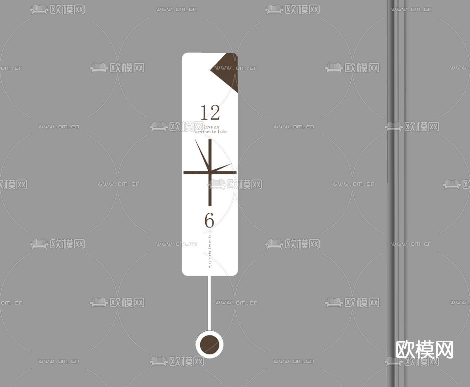 钟表 挂钟su模型下载（渲染图1）