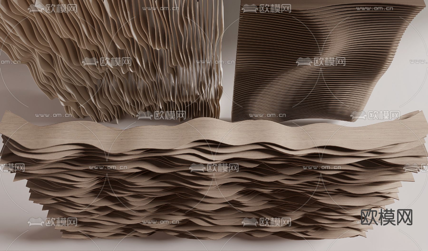 异型吊顶 格栅吊顶su模型下载（渲染图2）