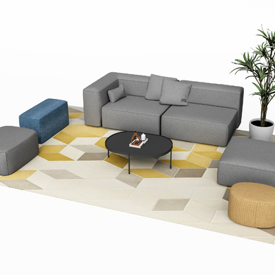  办公休闲沙发su模型 