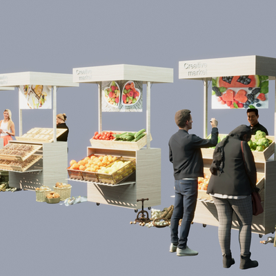  移动商贩su模型 