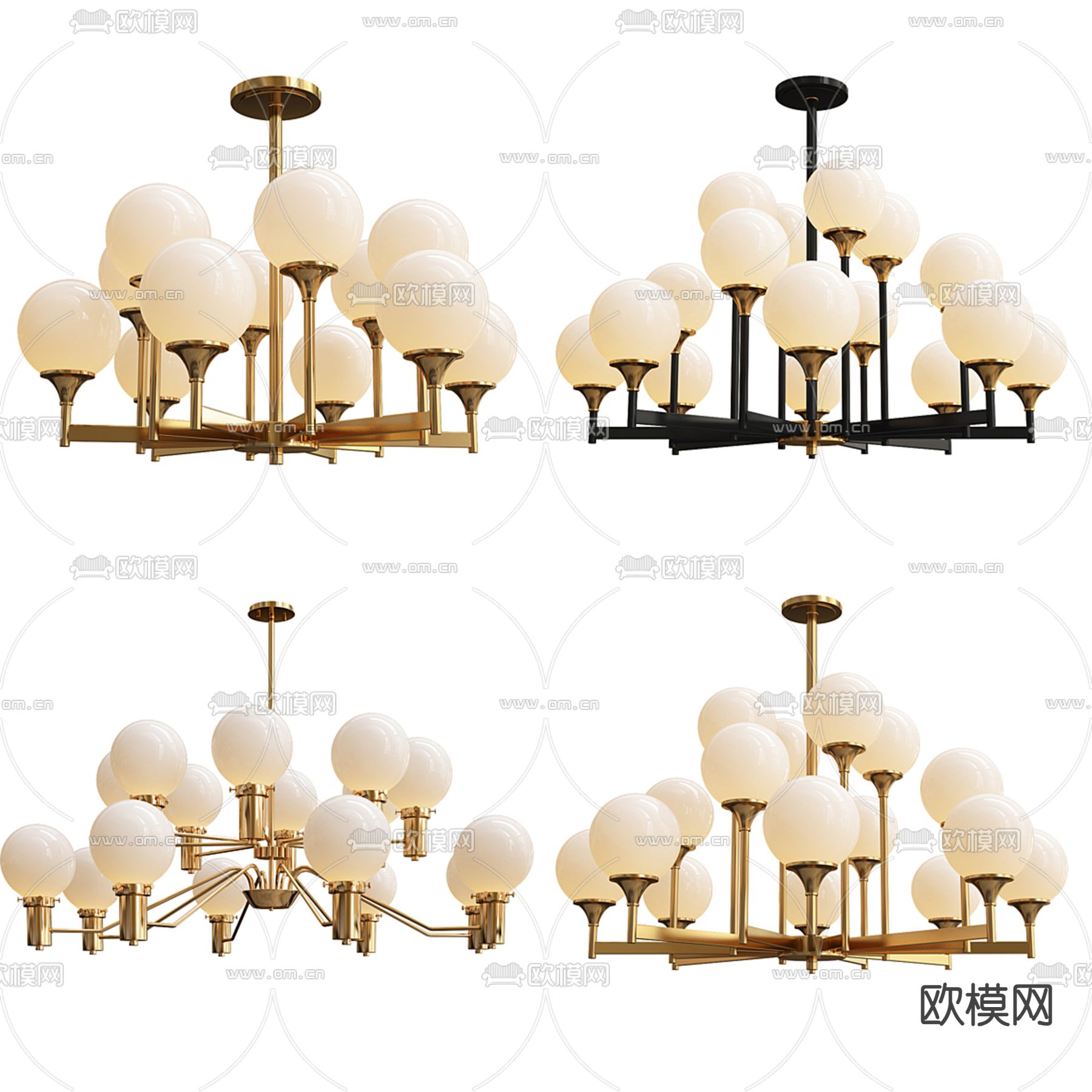 法式吊灯 中古风吊灯3d模型下载