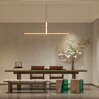  侘寂风美容院咨询室su模型 