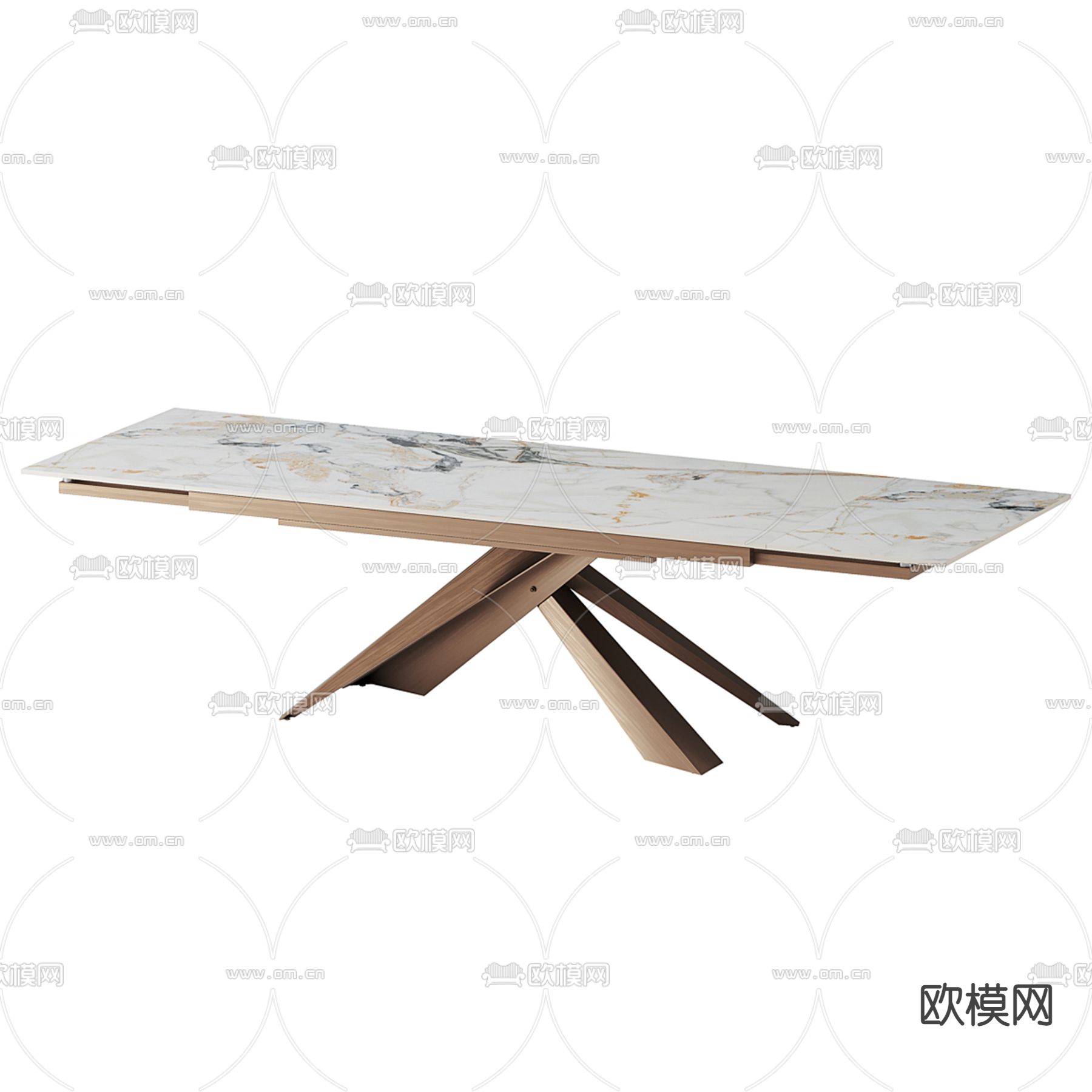 Poliform 餐桌su模型下载（渲染图2）