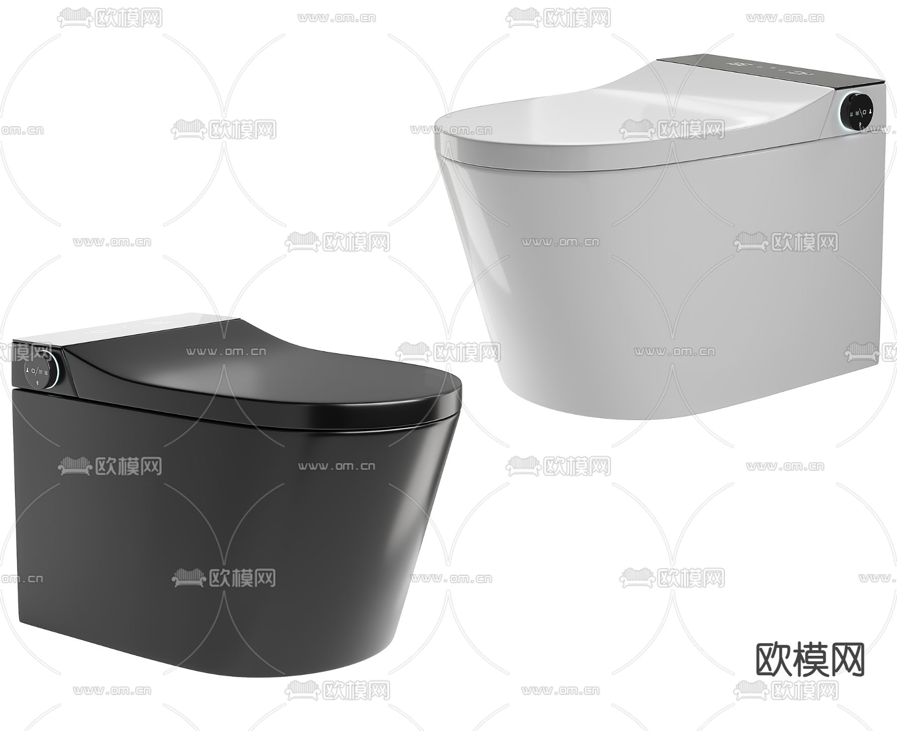 马桶 坐便器3d模型下载（渲染图1）