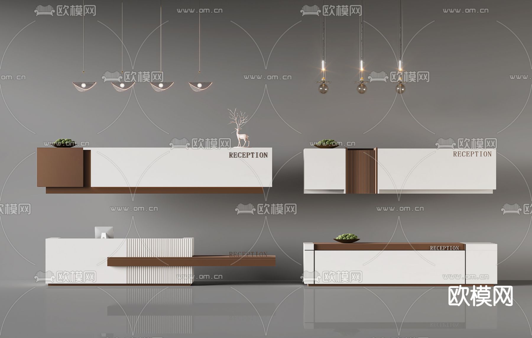前台 接待台 服务台 咨询台3d模型下载
