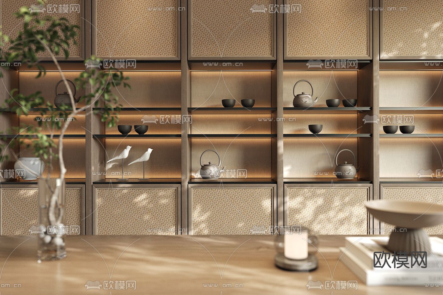 侘寂茶室3d模型下载（渲染图2）