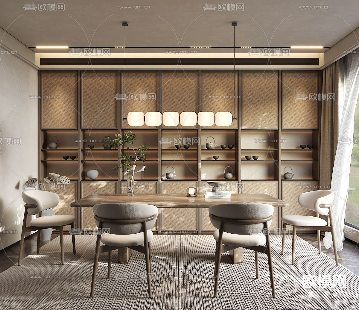 侘寂茶室3d模型下载（渲染图1）