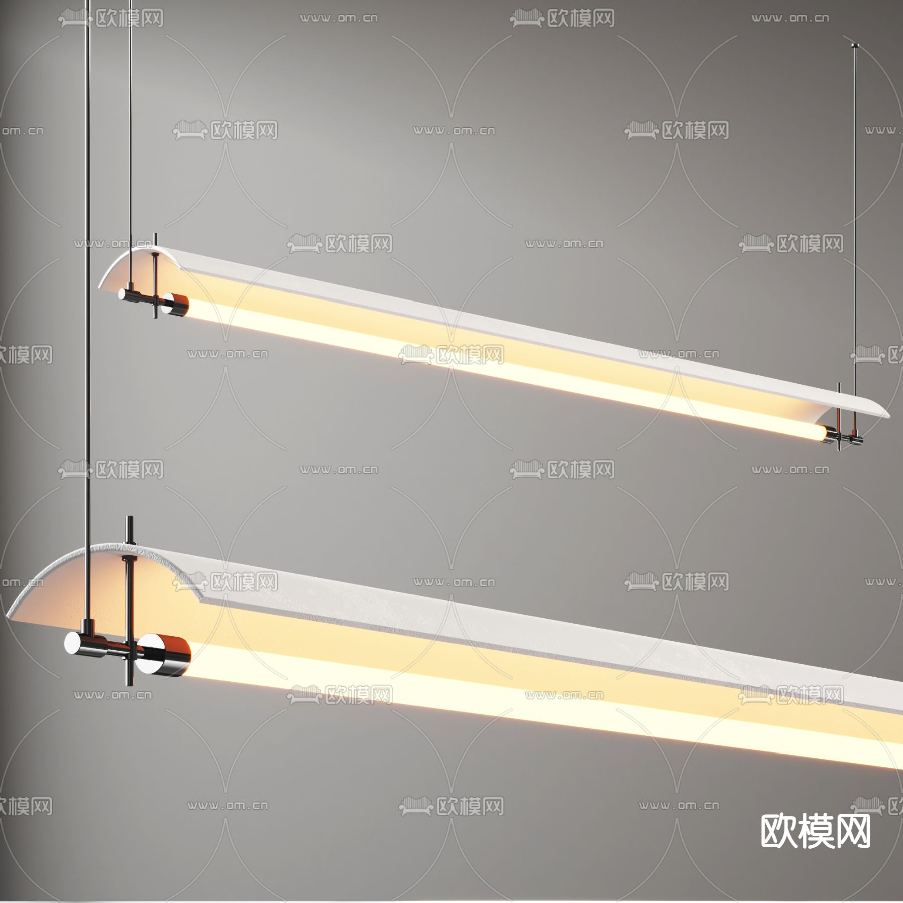 现代吊灯su模型下载（渲染图2）