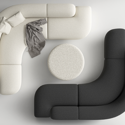 多人沙发 异型沙发su模型