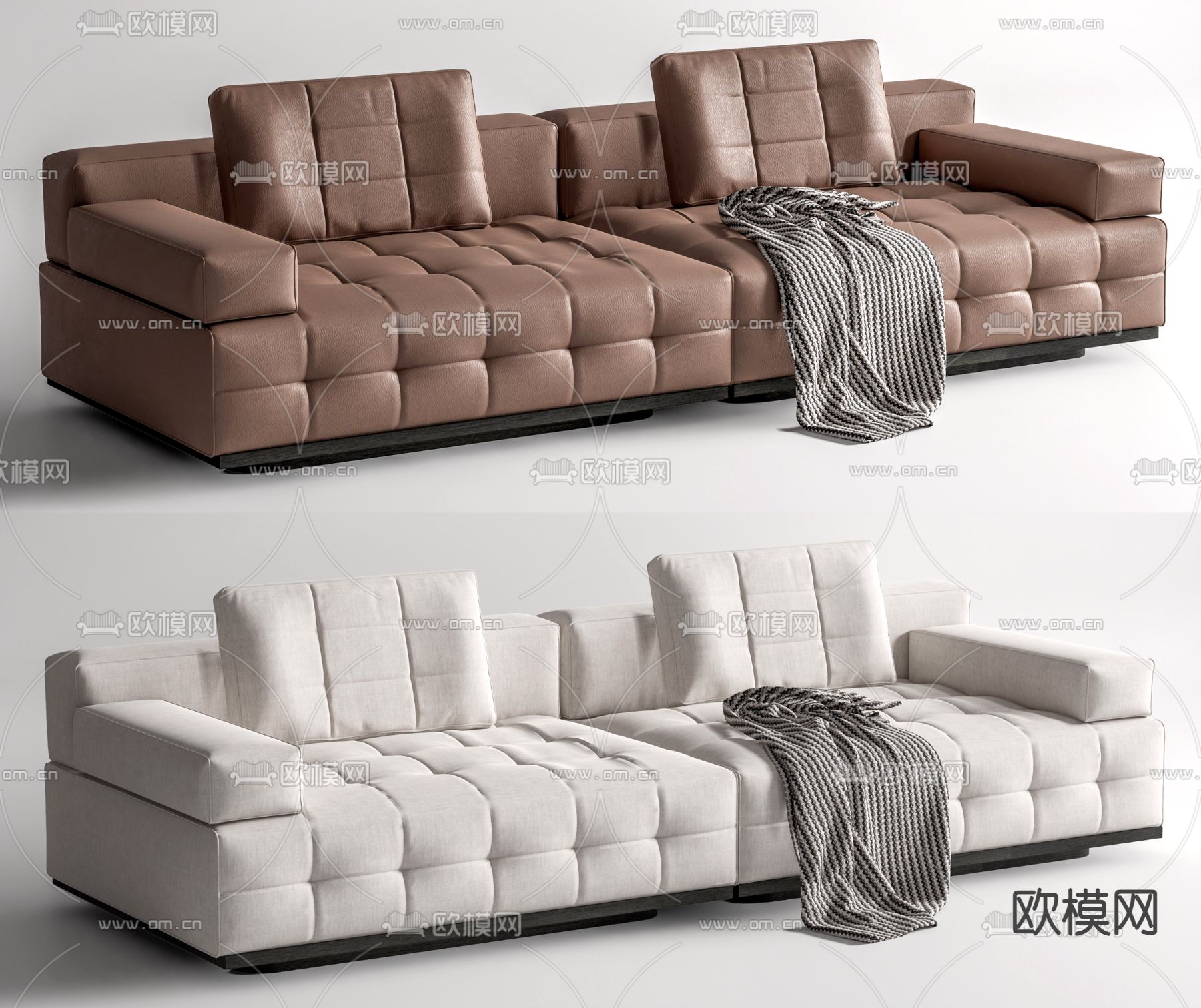 Minotti 双人沙发su模型下载（渲染图2）