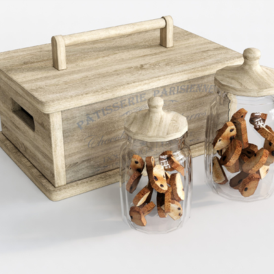  玻璃瓶 饼干su模型 