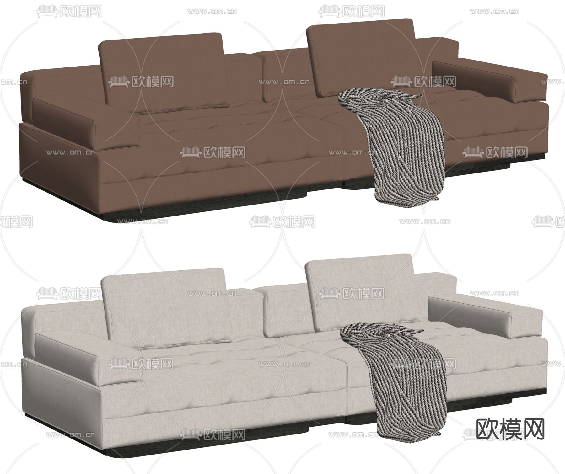 Minotti 双人沙发su模型下载（渲染图1）