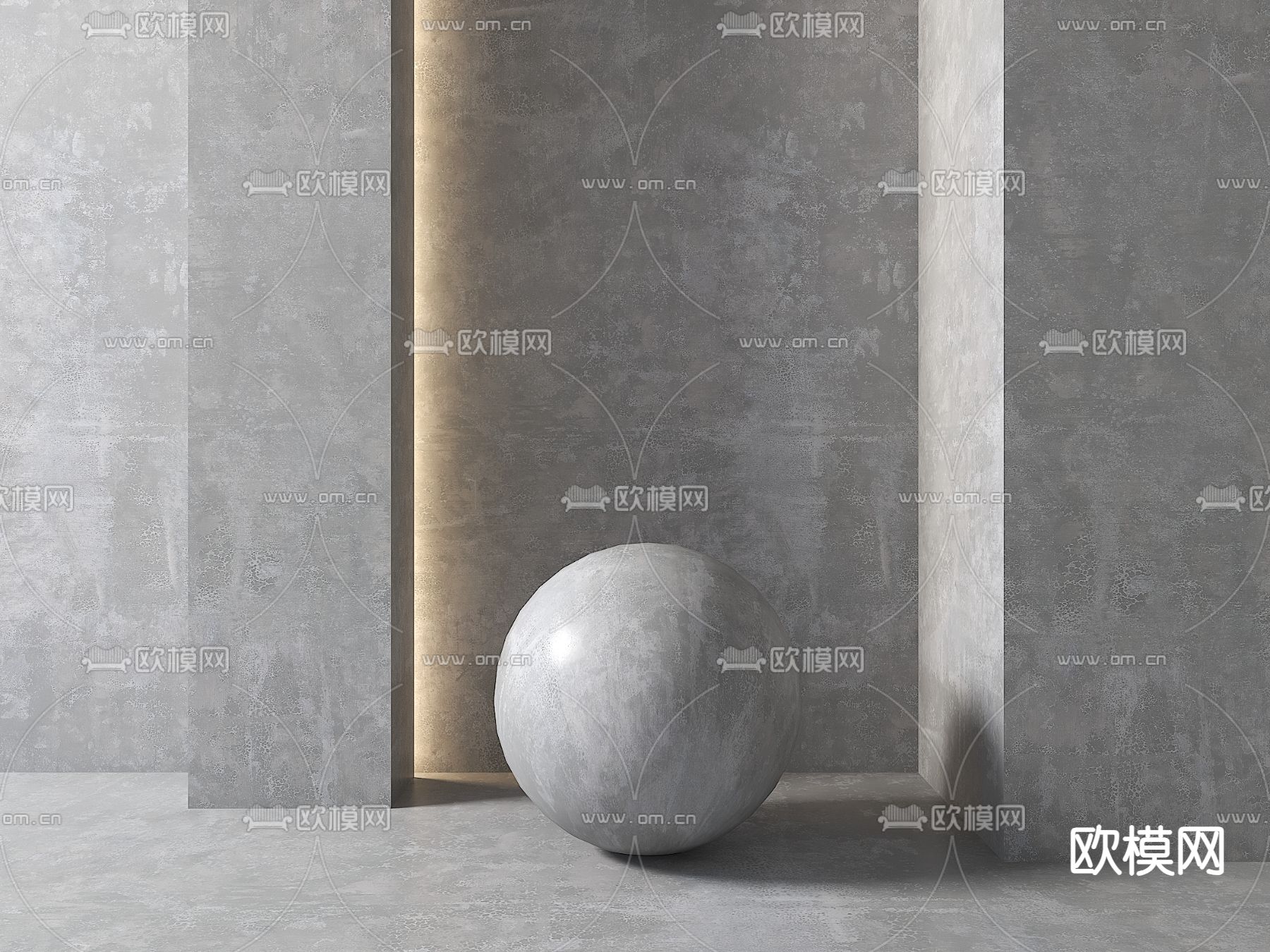 工业风墙漆 混凝土墙面 肌理漆 微水泥3d模型下载