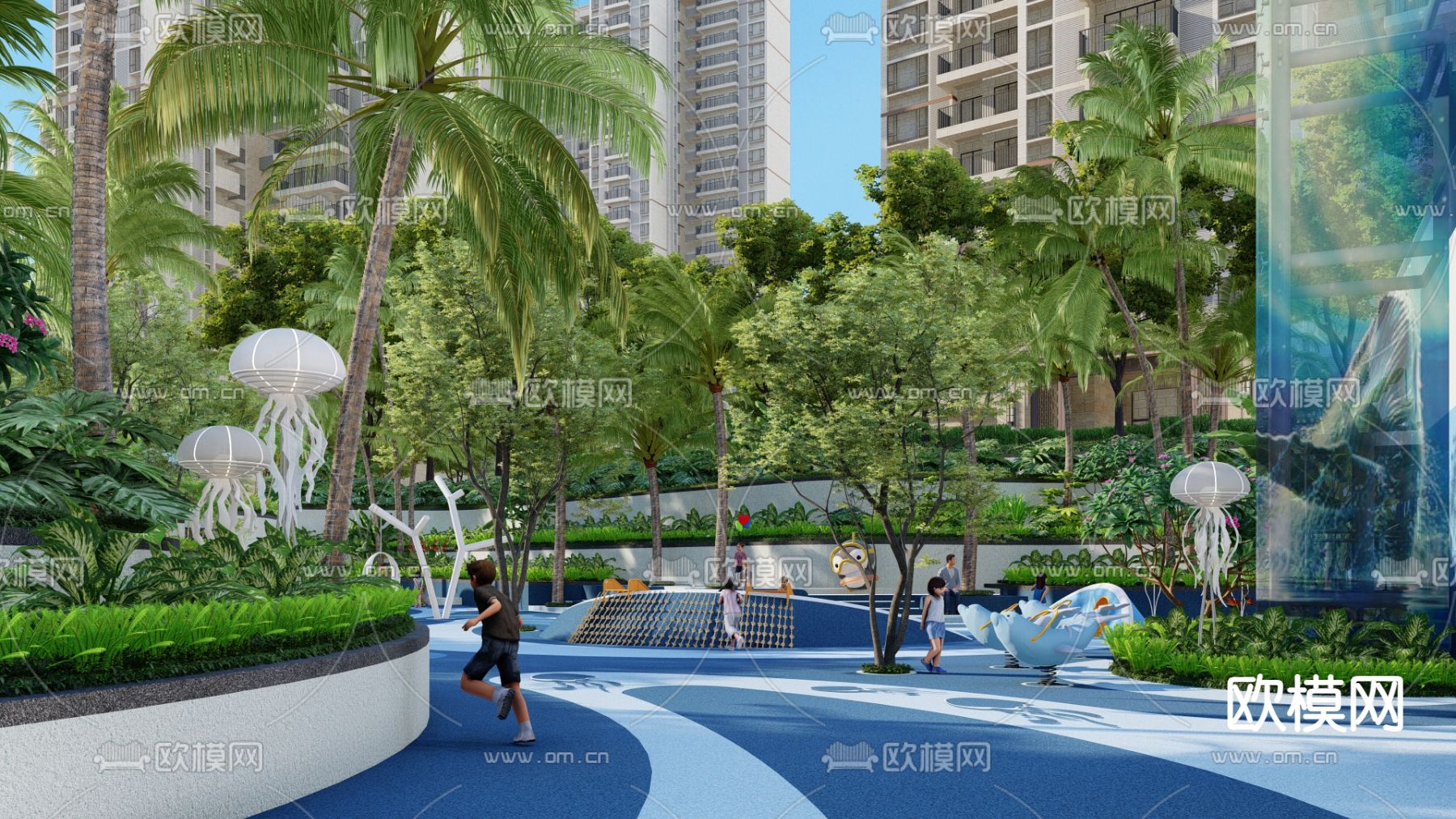 儿童区 主题活动区su模型下载（渲染图1）