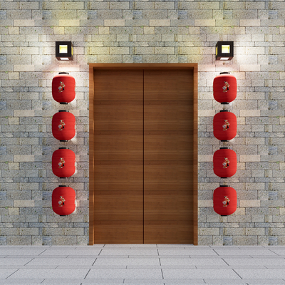  垂吊灯笼su模型 