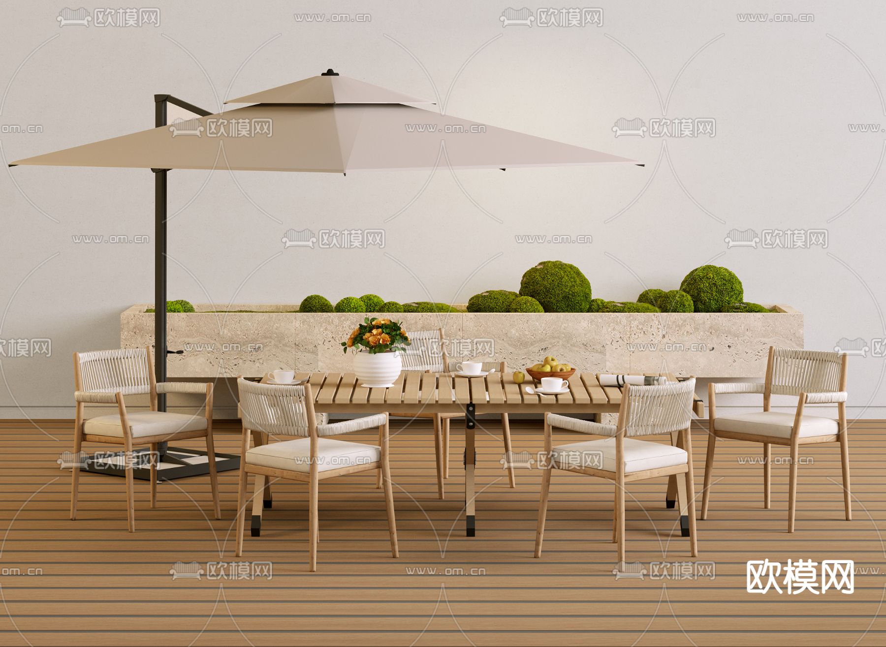 户外桌椅 露营桌椅 遮阳伞3d模型下载