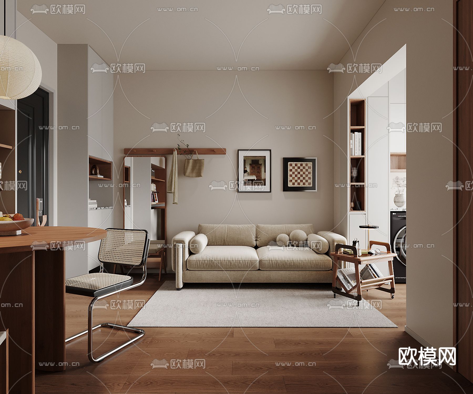 中古风公寓3d模型下载（渲染图1）