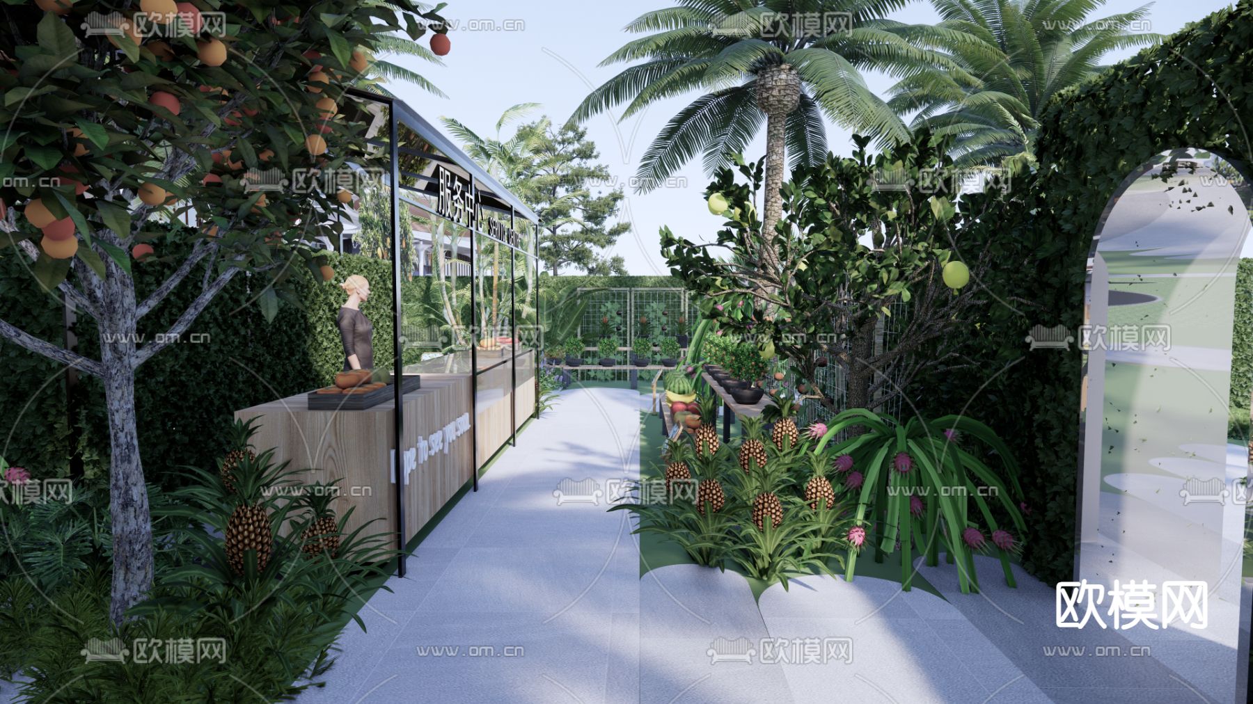 果园 花园 水果园su模型下载（渲染图5）