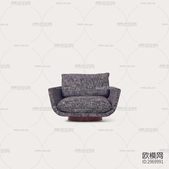 單人沙發(fā) 沙發(fā)椅下載(渲染圖6)