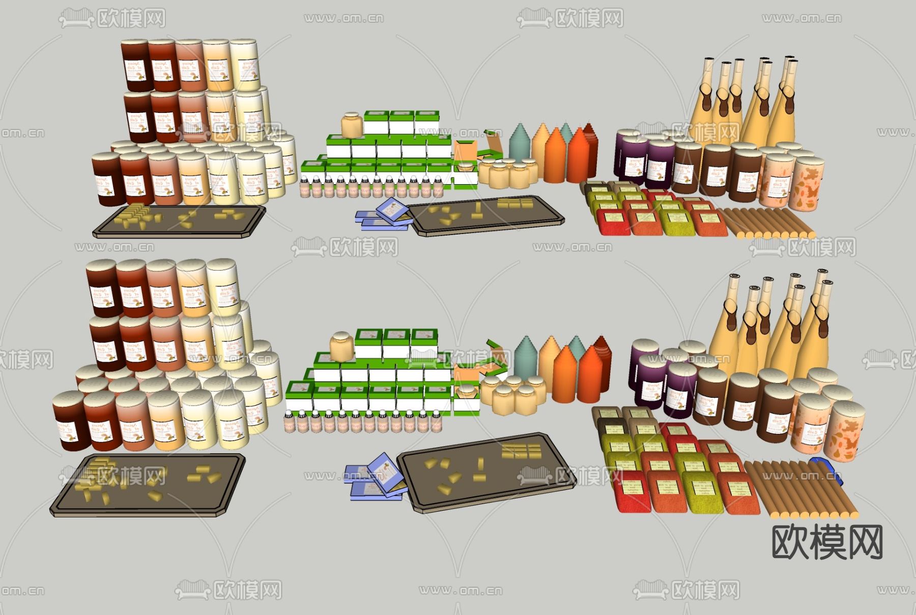 食物 饮料  零食包装su模型下载（渲染图1）