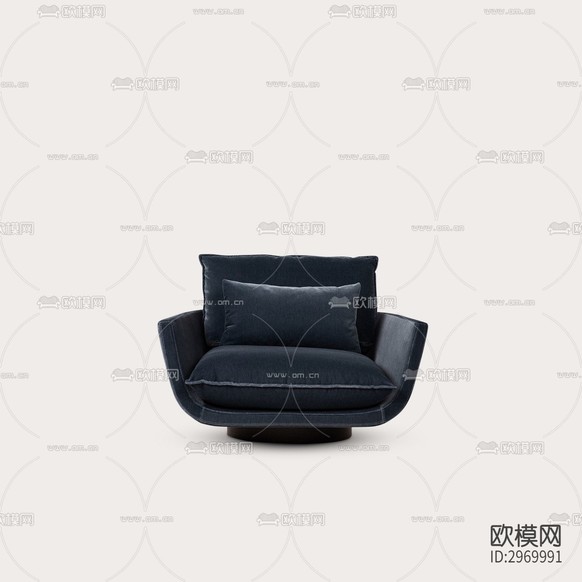 單人沙發(fā) 沙發(fā)椅下載(渲染圖2)