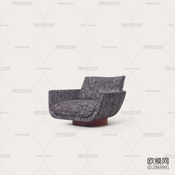 單人沙發(fā) 沙發(fā)椅下載(渲染圖4)