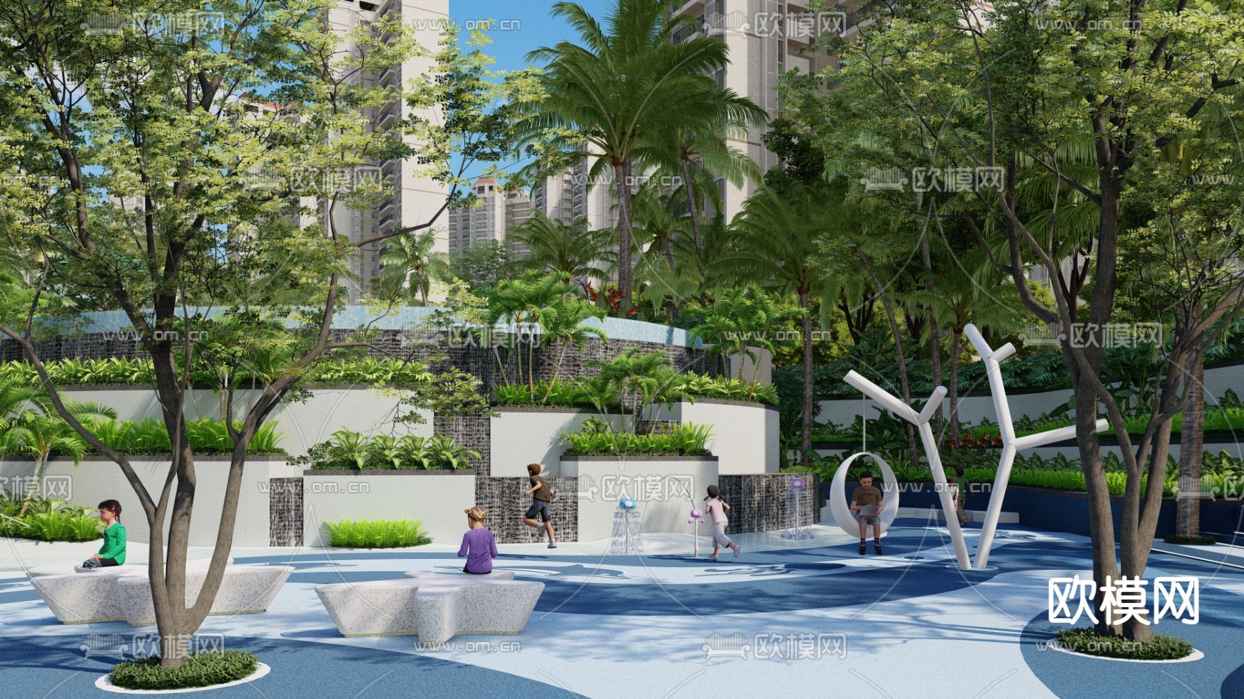 儿童区 主题活动区su模型下载（渲染图3）