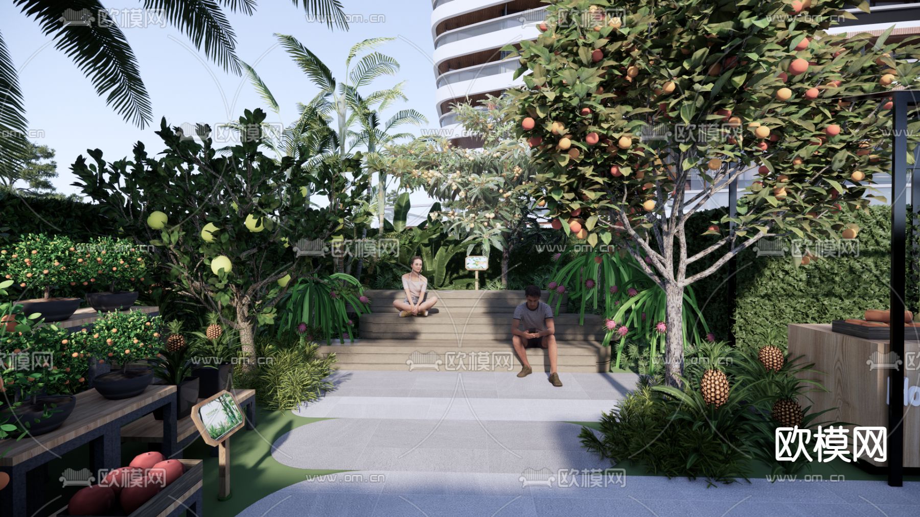 果园 花园 水果园su模型下载（渲染图4）