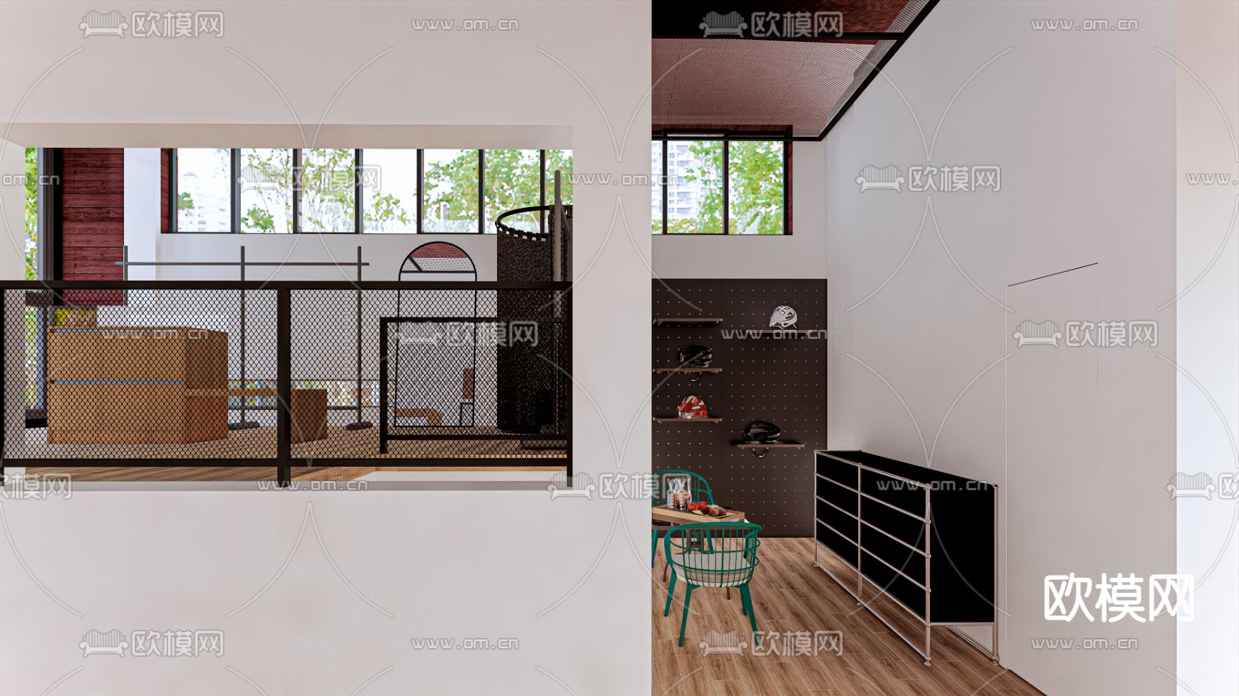 自行车俱乐部su模型下载（渲染图4）