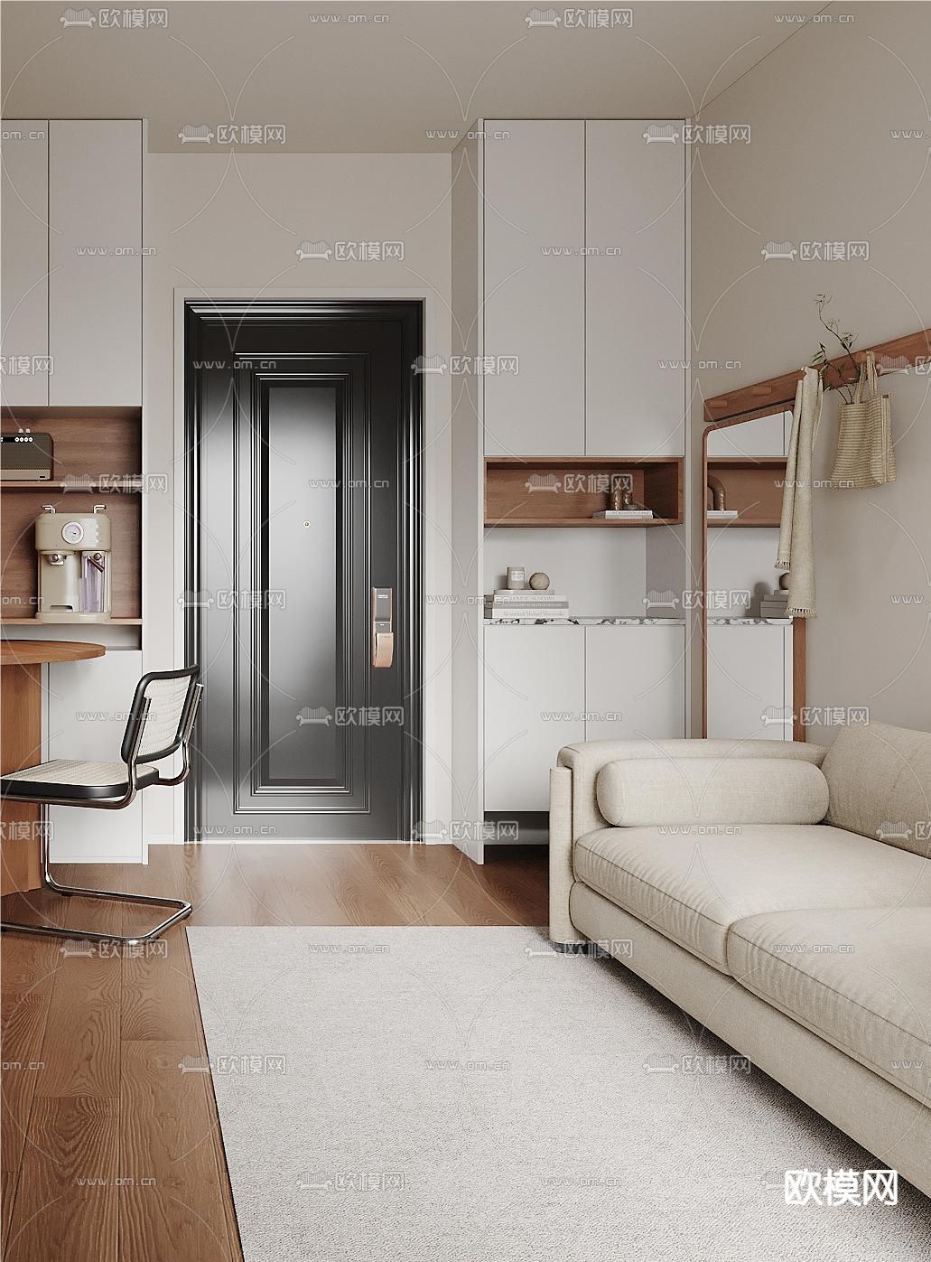 中古风公寓3d模型下载（渲染图3）