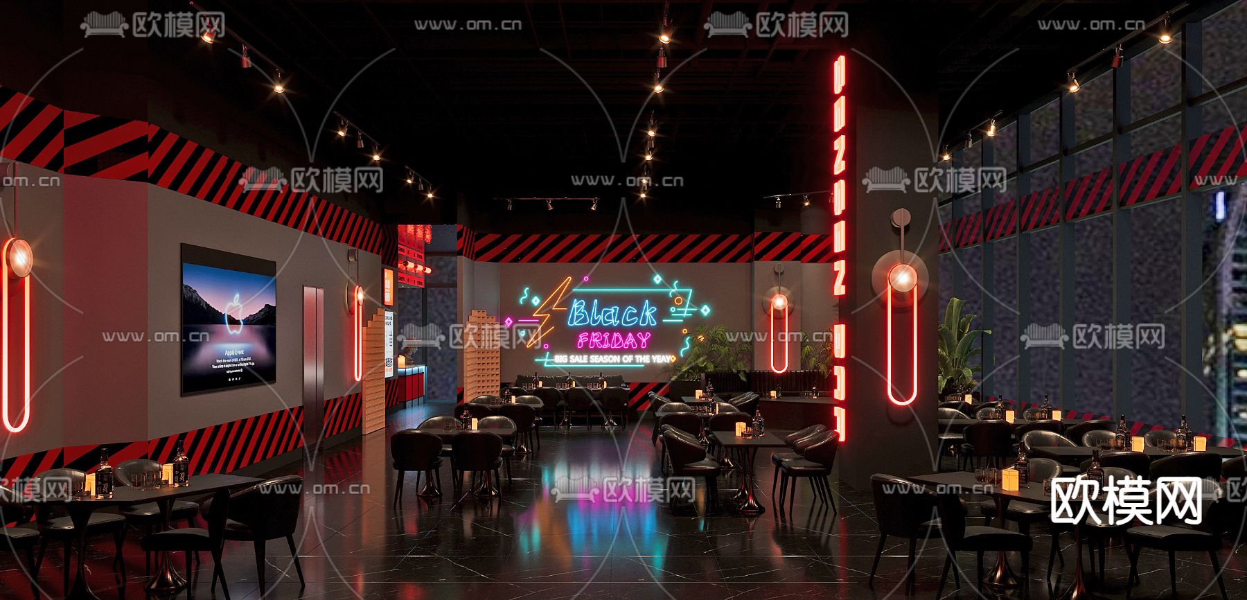 酒吧 清吧 夜总会3d模型下载（渲染图1）