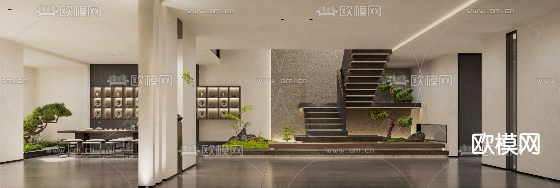 侘寂风茶楼su模型下载（渲染图3）