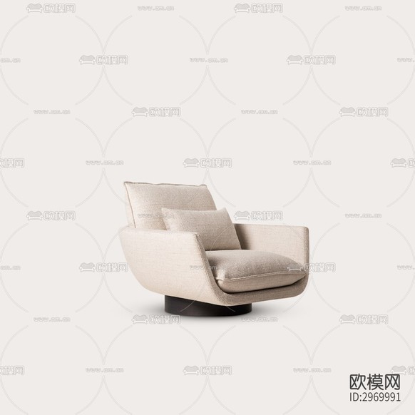 單人沙發(fā) 沙發(fā)椅下載(渲染圖9)