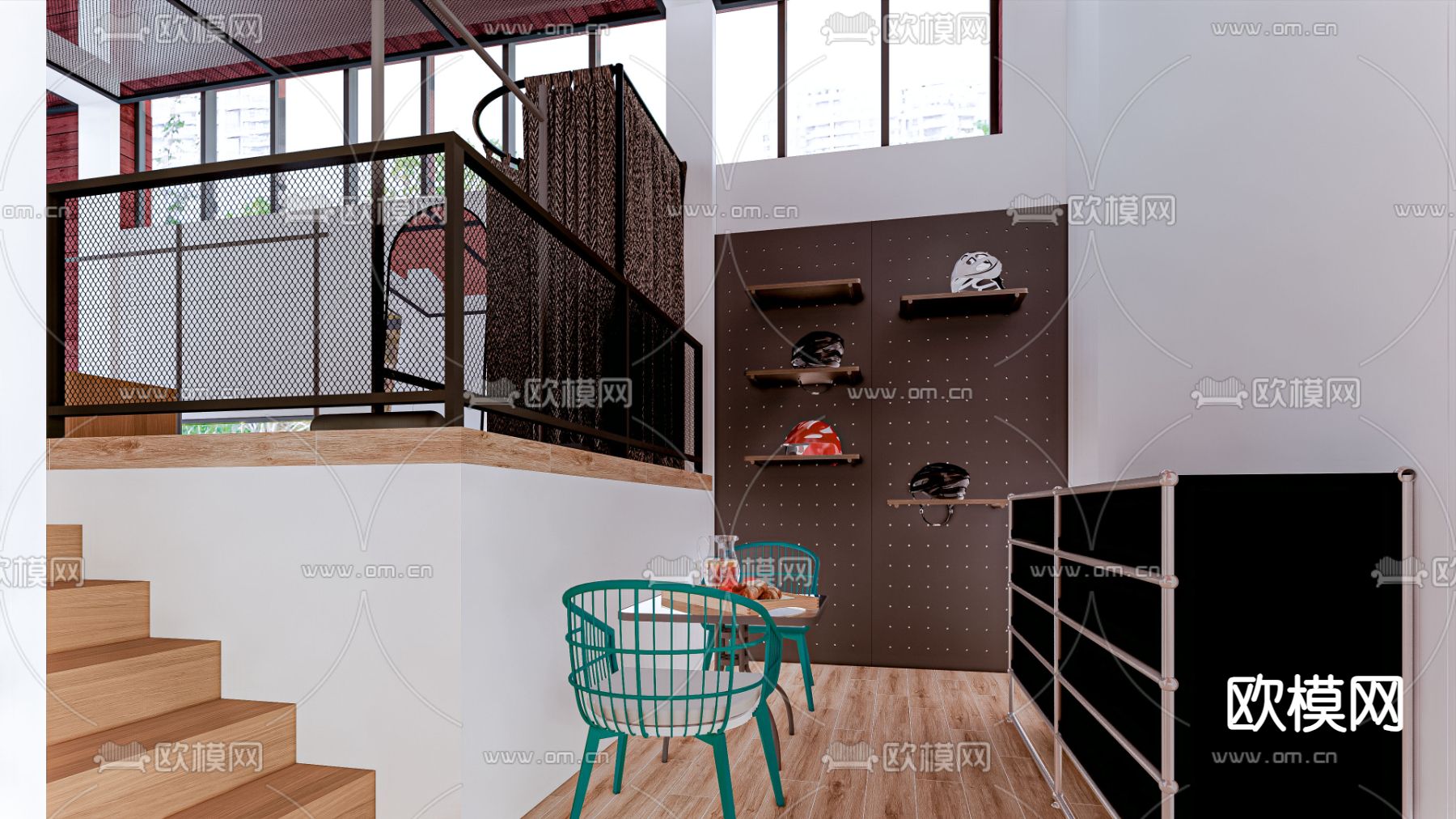 自行车俱乐部su模型下载（渲染图3）