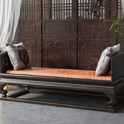  新中式沙发凳su模型 