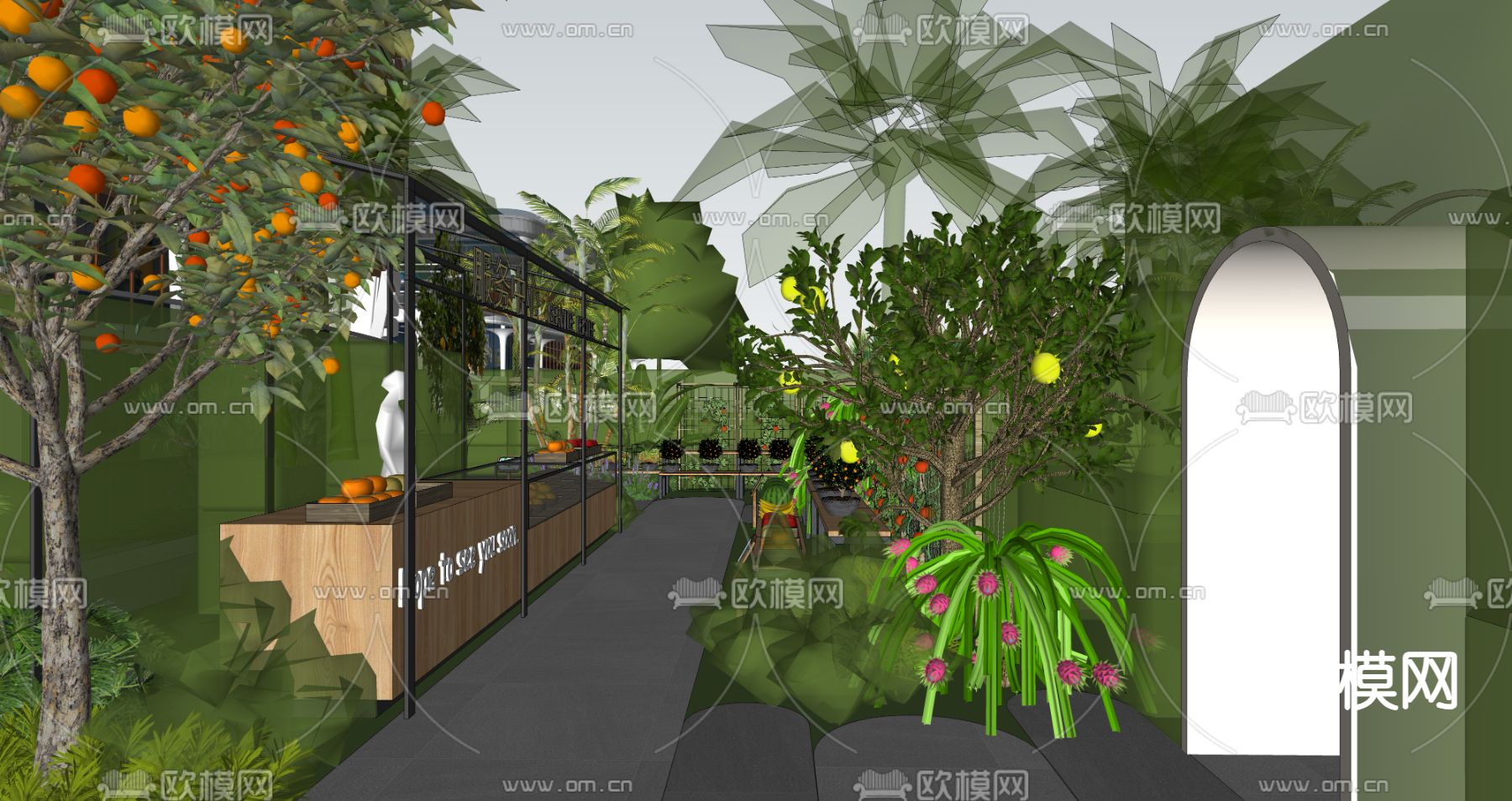 果园 花园 水果园su模型下载（渲染图1）