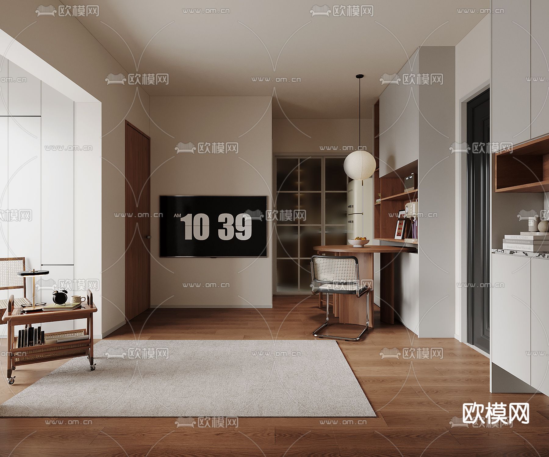 中古风公寓3d模型下载（渲染图4）