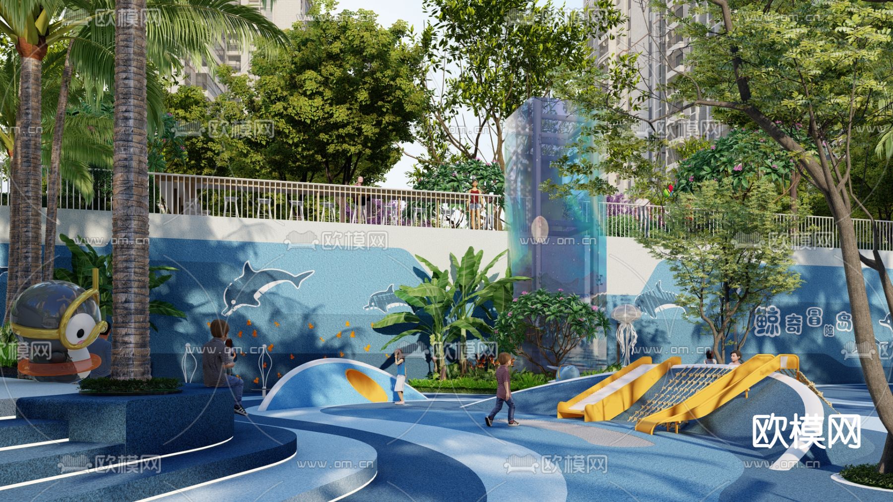 儿童区 主题活动区su模型下载（渲染图2）