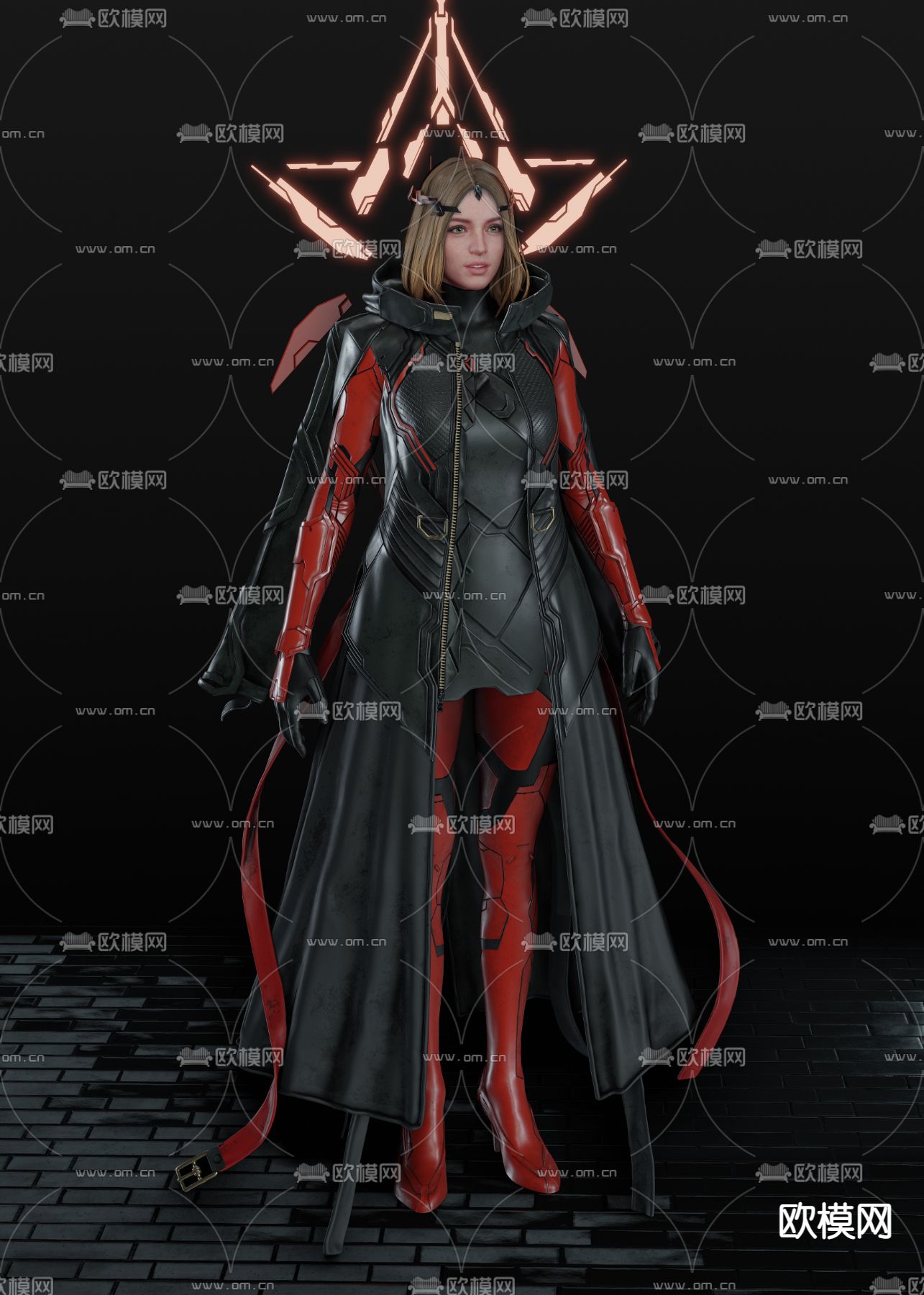 游戏人物 机甲战士3d模型下载