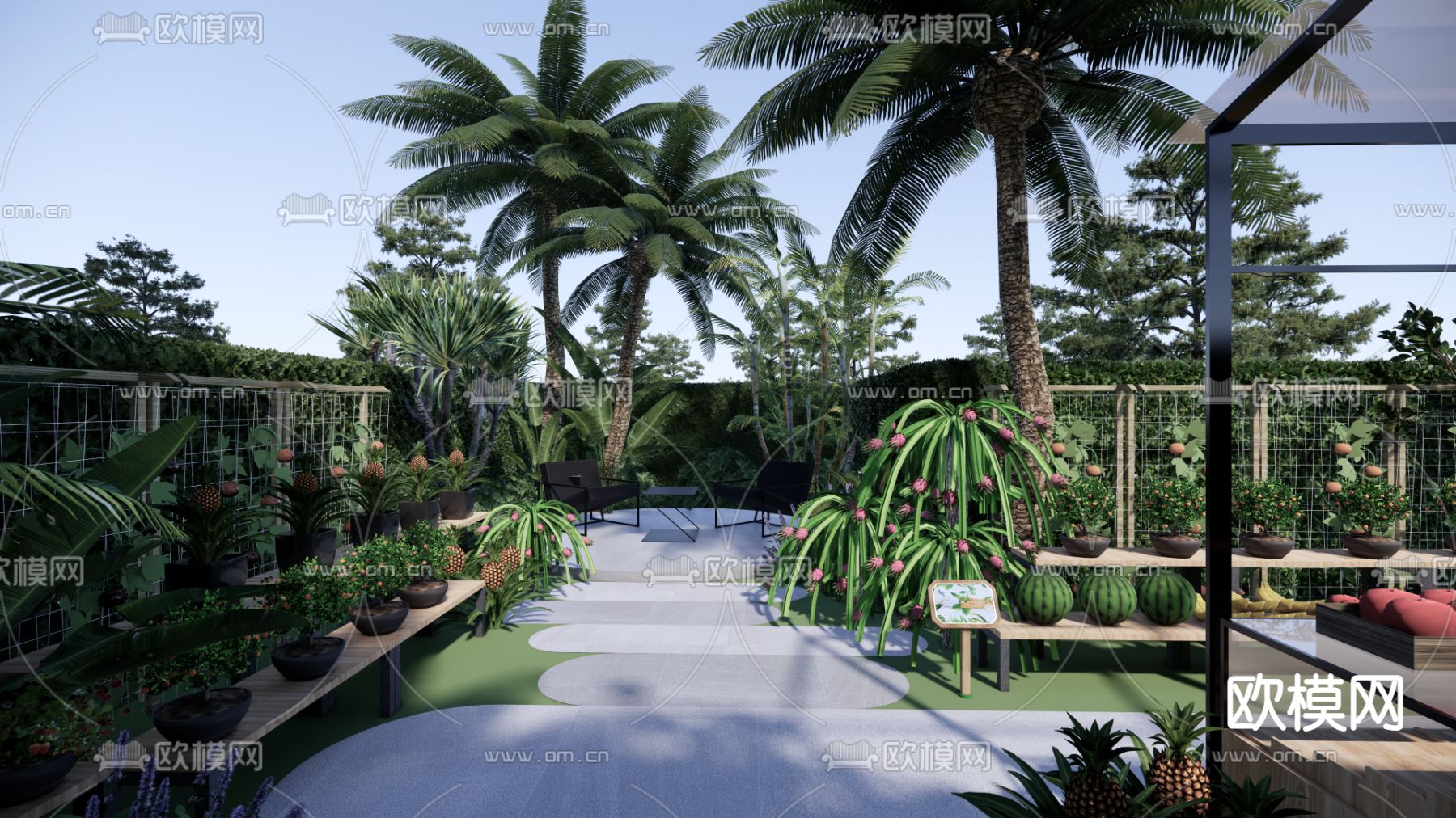 果园 花园 水果园su模型下载（渲染图3）