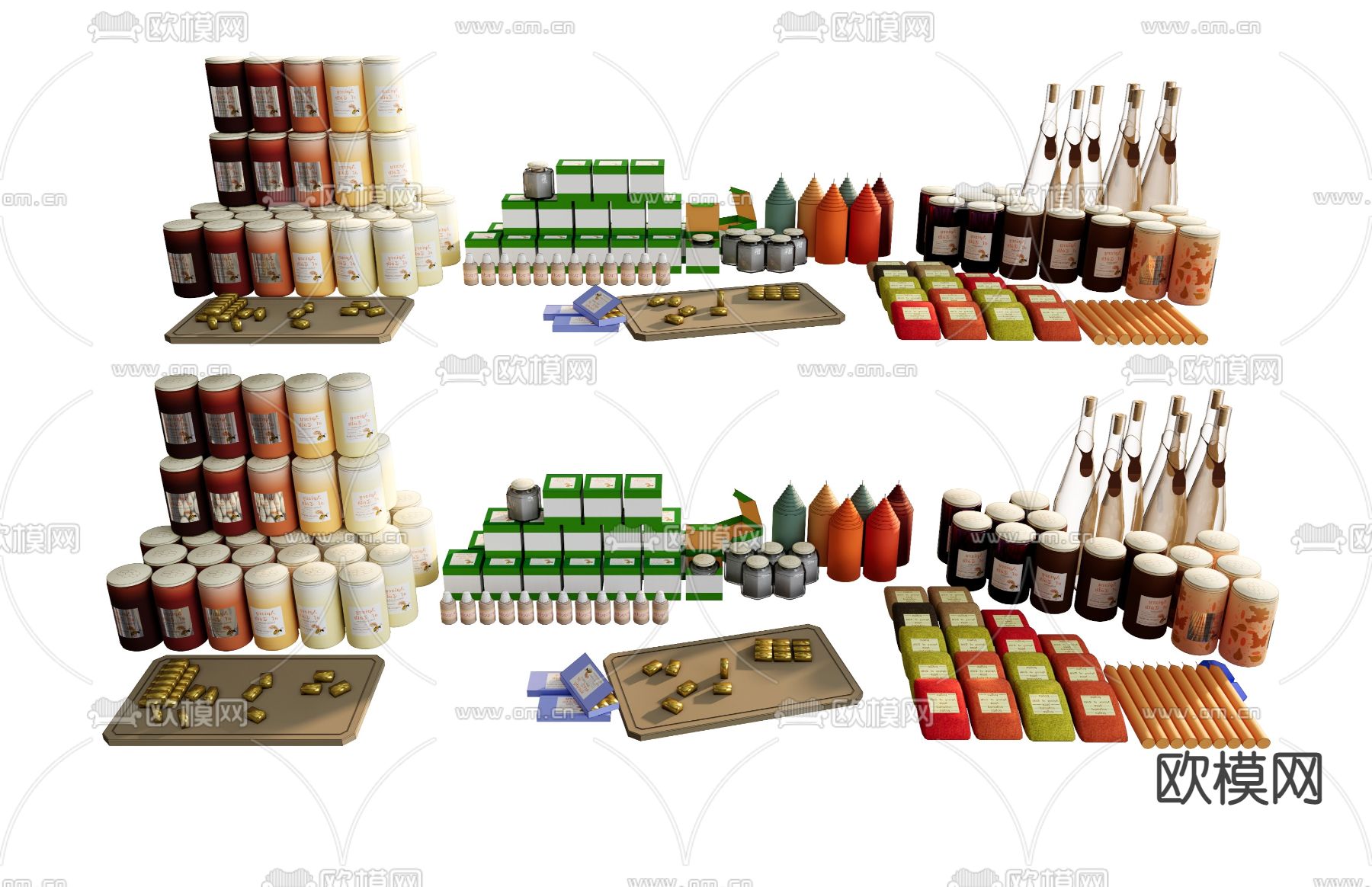 食物 饮料  零食包装su模型下载（渲染图2）