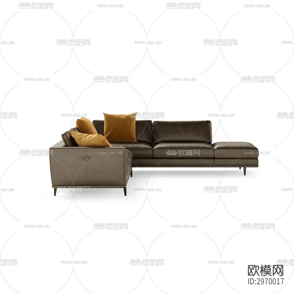 转角沙发下载（渲染图3）