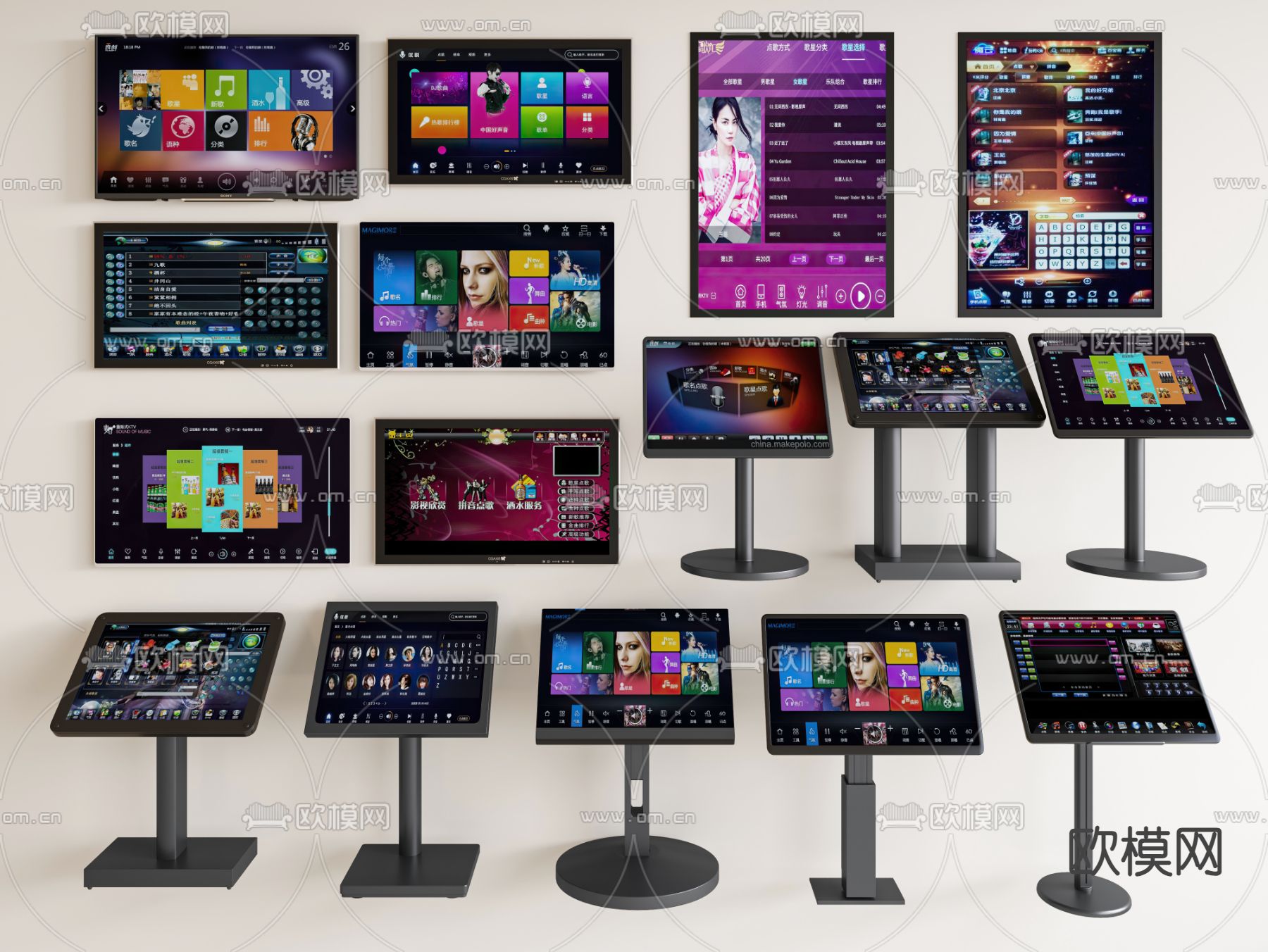 KTV点歌台 点唱机 点歌屏su模型下载（渲染图2）