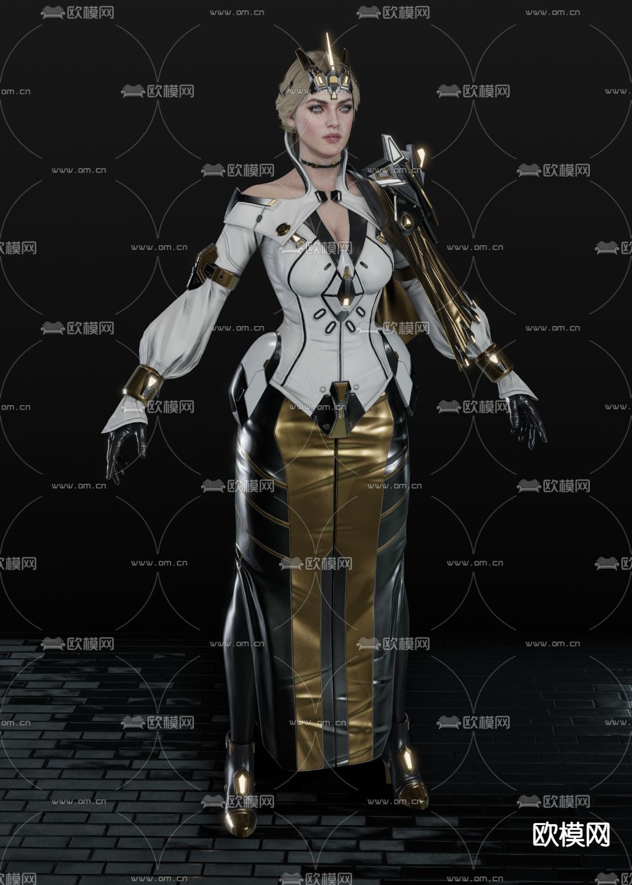 游戏人物 机甲战士3d模型下载