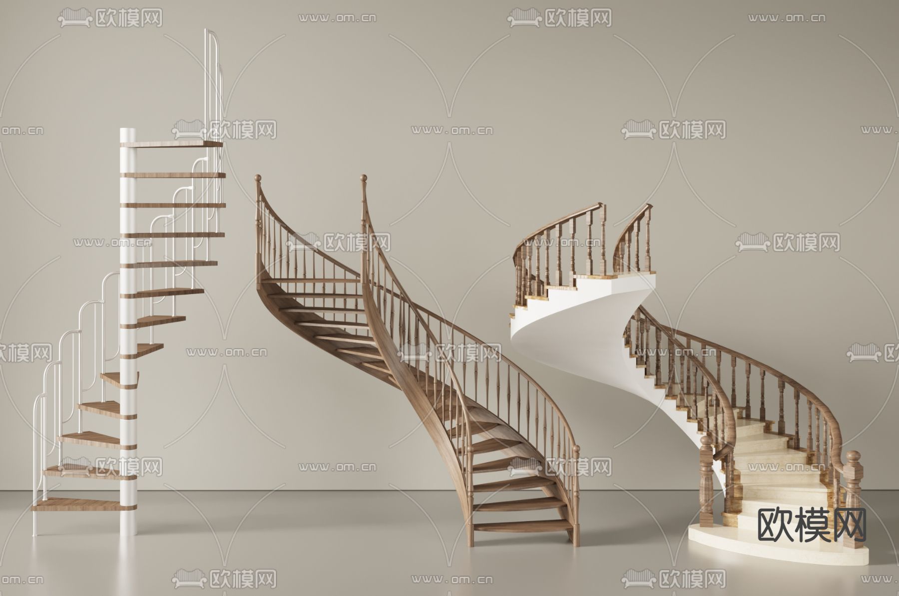 旋转楼梯 悬空楼梯3d模型下载